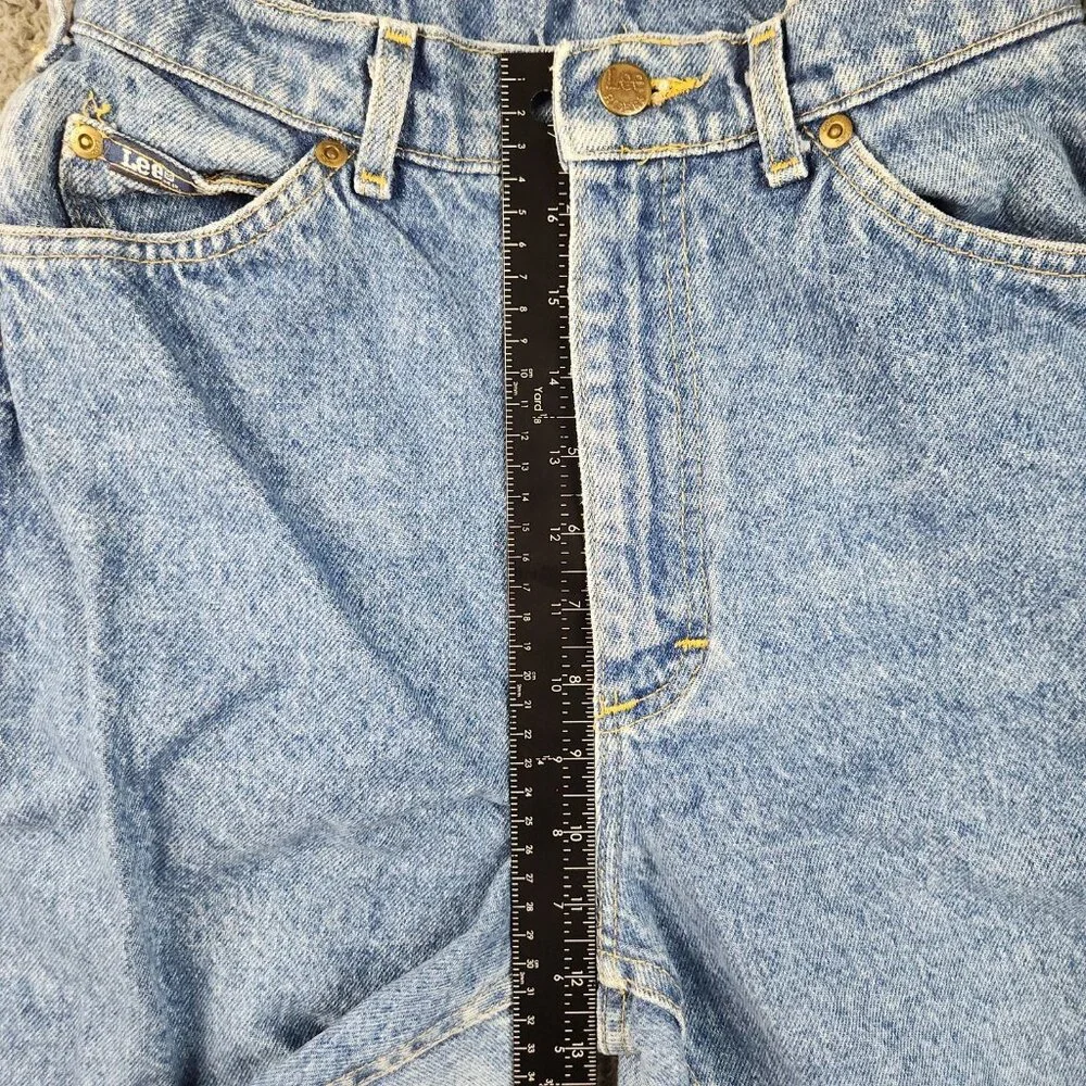Vintage High Waist Mom Jeans Women's 24x30 (8M) Curvy Straight Tapered Stonewash